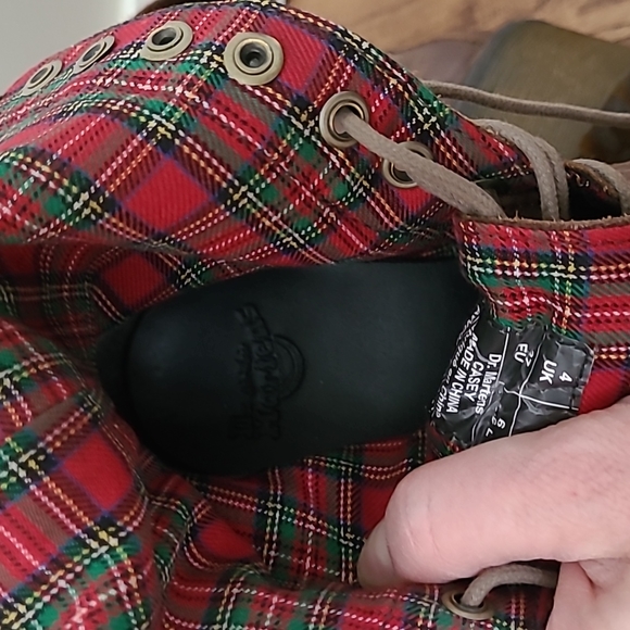 SOLD   Dr Martens Brown Leather Plaid Combat Boots - Picture 6 of 6